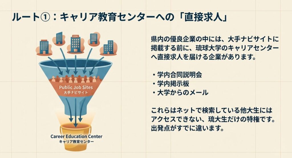 ルート①キャリア教育センターへの直接求人