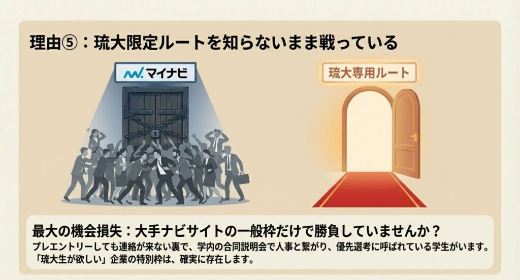 理由⑤琉大限定ルートを知らないまま戦っている