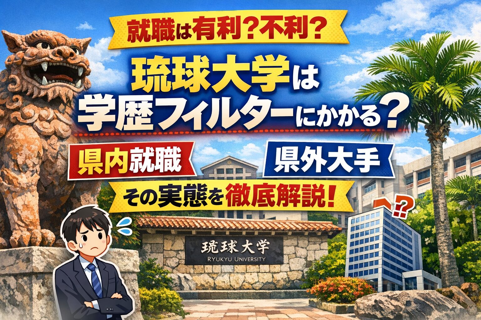 就職は有利？不利？琉球大学は学歴フィルターにかかる？