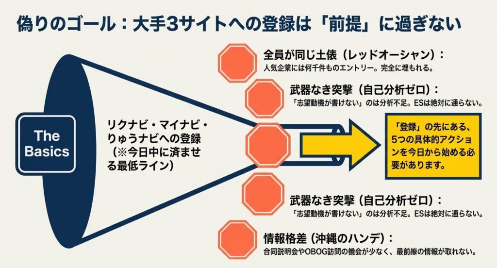 偽りのゴール：大手３さいとへの登録は「前提」に過ぎない