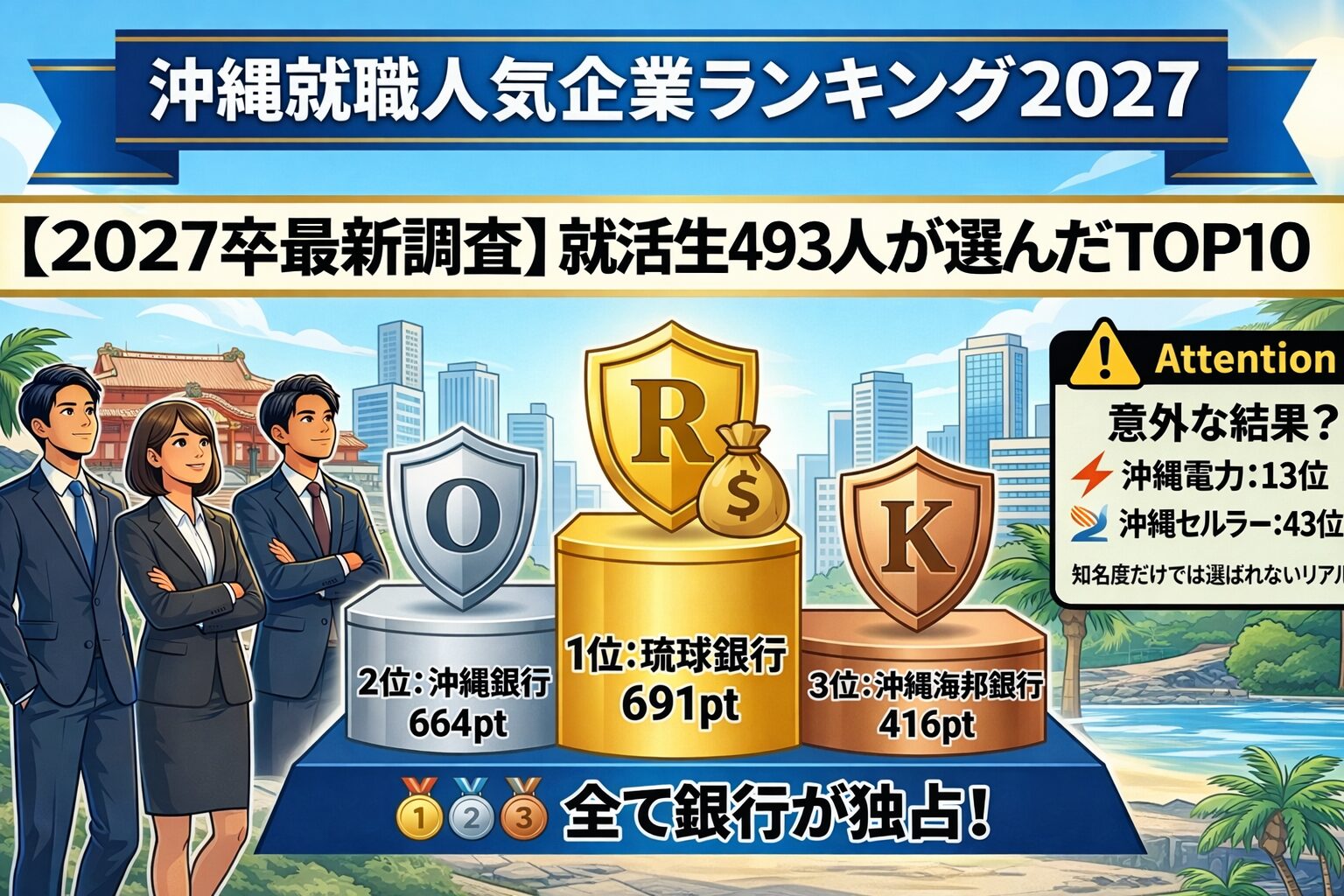 沖縄の就職人気企業ランキング２０２７